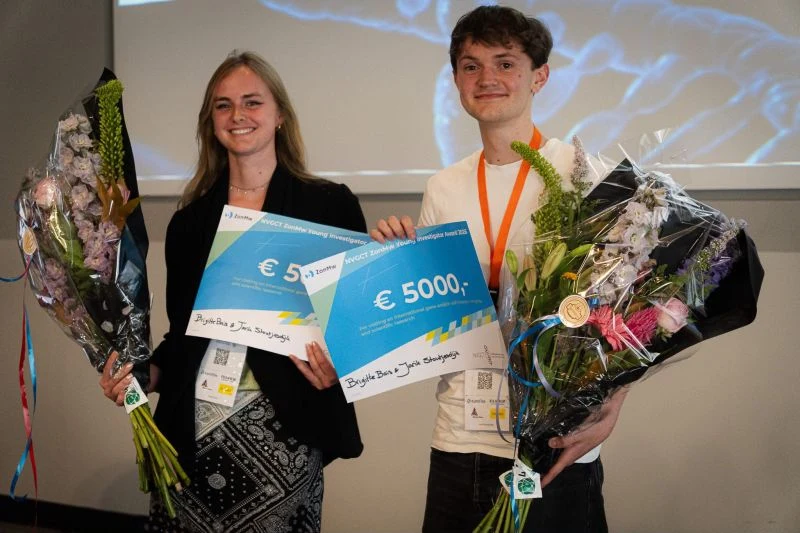 Brigitte Bais and Jarik Stoutjesdijk receive ZonMw Young Investigator Award